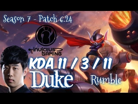 IG Duke RUMBLE vs JAX Top - Patch 6.24 KR Ranked