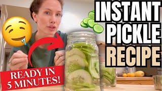 INSTANT PICKLE RECIPE 🥒SO EASY READY IN 5 MINUTES!!!