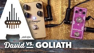 Video thumbnail for David vs Goliath - Lovepedal Kalamazoo vs Tone City Mandragora by Andertons Music Co