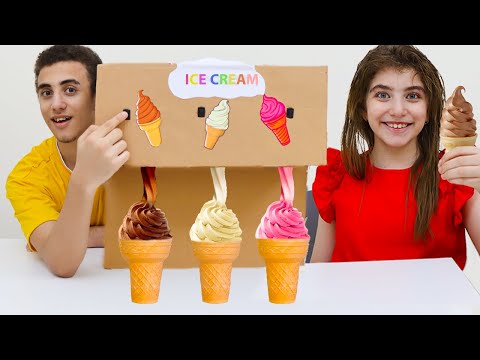 We made an ice cream machine at home!