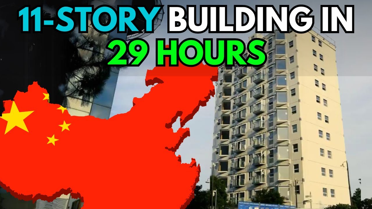 China's Unbelievable 11 Story Building in 29 Hours | China Fast Track Construction #china #chinatech