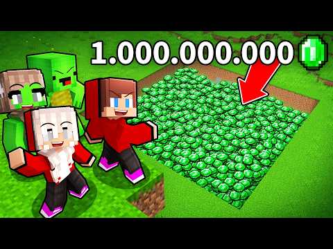 Mikey Family and JJ Family Found 1.000.000 Emeralds in Minecraft (Maizen)