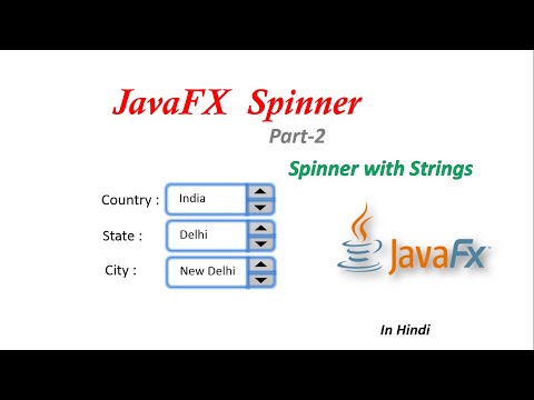 JavaFX Tutorial | Spinner with Strings in javafx