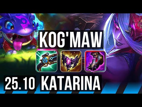 KOG'MAW vs KATARINA (MID) | Quadra, 5k comeback, 11/4/16, Legendary | KR Diamond | 25.10