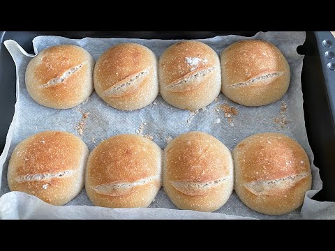 Aromatische Sauerteig Brötchen aus Roggen Anstellgut und Übernachtgare #93