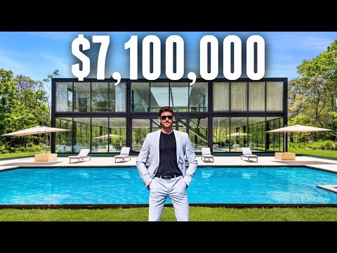 INSIDE a $7,100,000 Modern GLASS HOUSE | Mega Mansion Tour