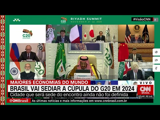 Brasil vai ser sede da reunião do G20 em 2024