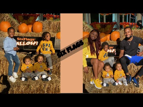 WE TOOK THE KIDS TO SIX FLAGS | 11 MONTH OLD TWINS 1ST TIME RIDING RIDES!!!