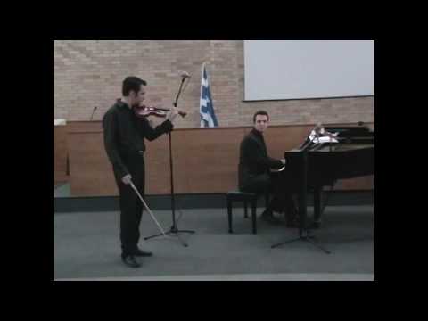 Ilias Zoutsos at University of Athens - Papaioannou Suite for Violin and piano