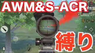 【スマホ版PUBG】AWM&S-ACR縛りでドン勝!視聴者参加型!【荒野行動】