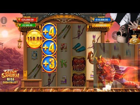When the Samurai ignites with Random Bonus! Silent Samurai Cash Collect Slot Machine
