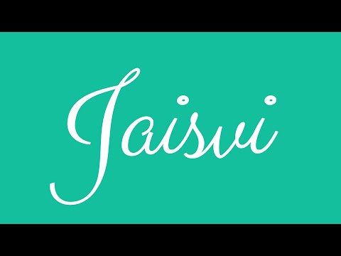 Learn how to Sign the Name Jaisvi Stylishly in Cursive Writing