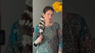 Teal Chiffon Jamawar Bridal Lehenga Suit - Video 5