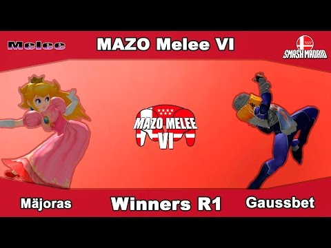 Melee [MAZO Melee VI] Mäjoras (Peach) vs GaussBet (Sheik) Winners Round 1