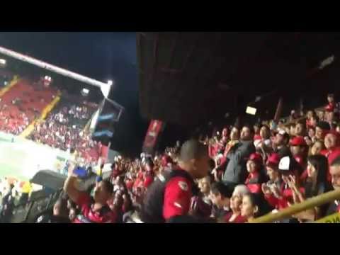 Chants at Alajuelense stadium last night from 8 away #IMFC fans in Costa Rica