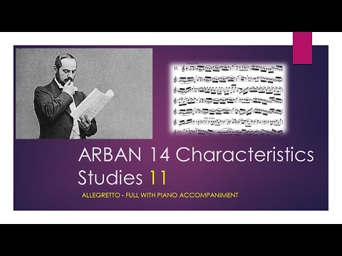 ARBAN 14 Characteristics Studies [11 - Allegretto] - (Full with Piano accompaniment)