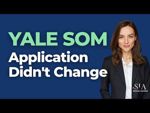 Yale SOM's MBA Application Didn't Change This Year