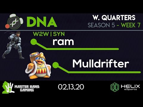 DNA S5:W7 - W2W | SYN |  ram (Snake) Vs. Mulldrifter (King Dedede) - W Quarterfinals