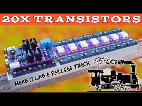 [DIY] Powerful Amplifier using 20 Transistors 2SC2922 & 2SA1216 | cbz project