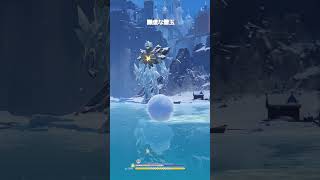 【原神】今や氷渡りなら雪玉が一番速い #genshinimpact #hoyocreators