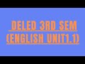 Summary Of Unit 1 1 English D El Ed 3rd Semester Homeassignment