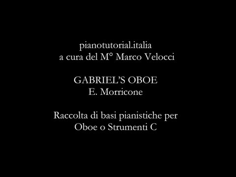 GABRIEL'S OBOE - E. Morricone - Backing track - piano bases collection