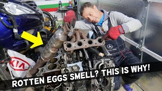 WHY CAR SMELLS LIKE ROTTEN EGGS SULFUR WHEN ACCELERATING