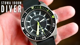Stowa Pro Diver Green Ceramic Watch Review 1000M German Diver