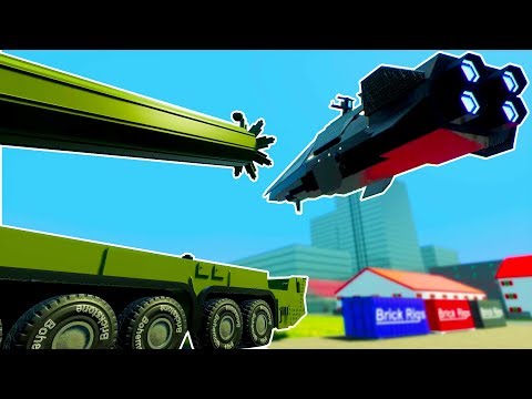 LEGO JUGGERNAUT MISSILE SHOOTS DOWN ALIEN BATTLESHIP! - Brick Rigs Workshop Creations Gameplay
