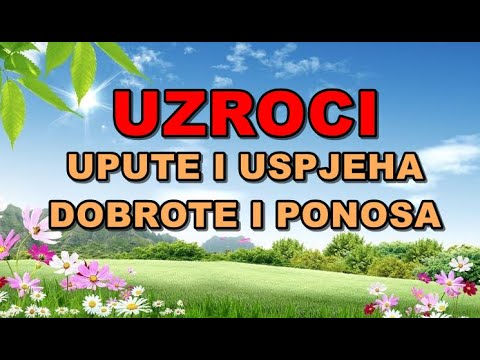 UZROCI UPUTE I USPJEHA, SREĆE, DOBROTE I PONOSA