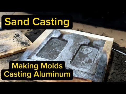 Making Sand Molds for Metal Casting - How to make - Casting Aluminum