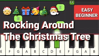 Rocking Around The Christmas Tree (Very Easy Piano Tutorial for Beginners)