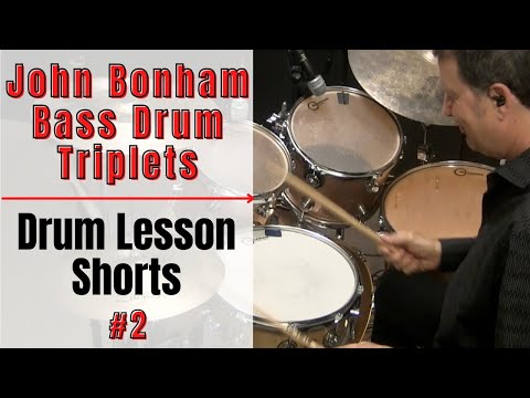 John Bonham Bass Drum Triplets - Drum Lesson 2 - #shorts