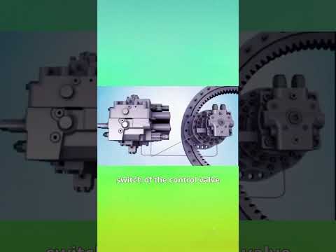 Hydraulic swing motor of an excavator operates by receiving hydraulic oil for #xcmg #volvo #hitachi