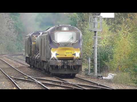 DRS Class 68s Nos 68018 & 68004 at Prudhoe - Tyne/Tees RHTT -  31st October 2019