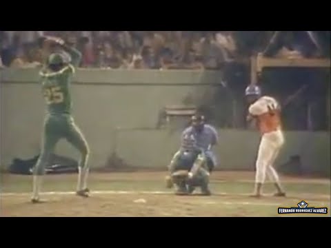 Jonrón Jose Raúl Delgado, Omar Linares, Pedro José Rodríguez Las Villas-Pinar del Rio Selectiva 1985