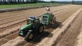 小麦収穫 麦藁ロール　JOHN　DEERE　NewHolland　mavic2zoom