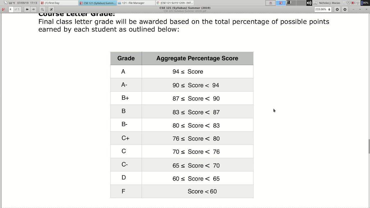 CSE 121 20190709 Pt 1