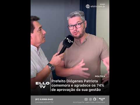 Diógenes Patriota, de Tuparetama-PE, comemora um marco importante: 74% de aprovação popular
