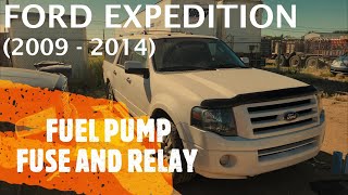 Ford Expedition - FUEL PUMP FUSE AND RELAY LOCATION (2009 - 2014)
