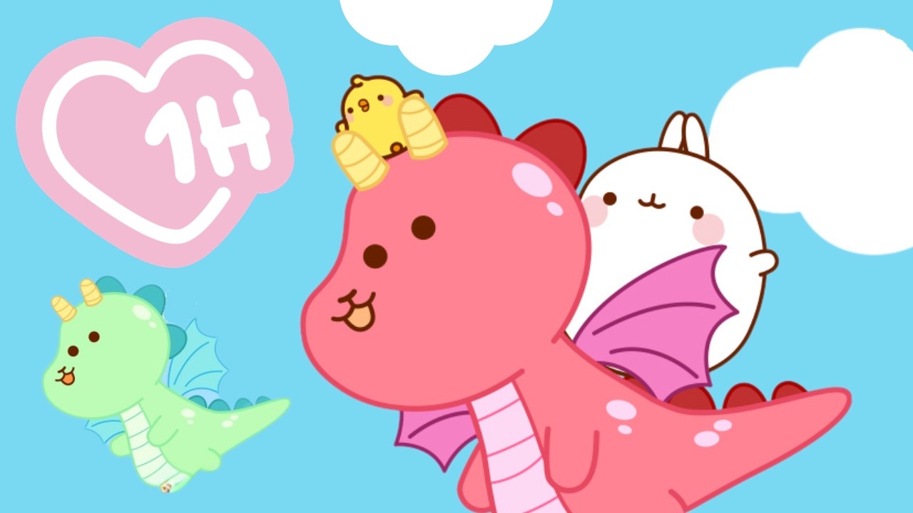 Flying with Cute Dragons! 🐉✨ Molang’s Fantastic Adventure