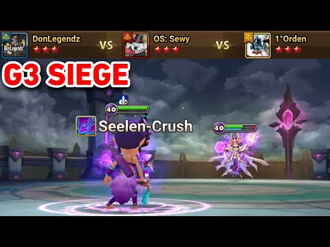 G3 Siege | DonLegendz vs OS: Sewy vs 1°Orden | #summonerswar
