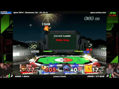 Apex 2014 - ADHD + Nairo vs ESAM + CT MVD - Losers Finals - SSBB