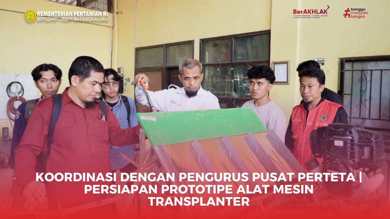 Koordinasi Dengan Pengurus Pusat PERTETA  Persiapan Prototipe Alat Mesin Transplanter 