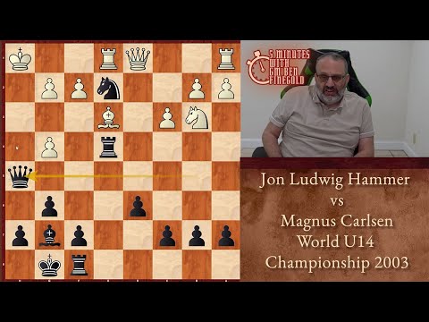 Five Minutes with Ben: Jon Ludwig Hammer vs Magnus Carlsen, World U14 Championship 2003