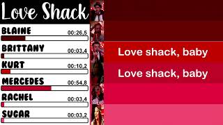 Glee - Love Shack | Line Distribution + Lyrics