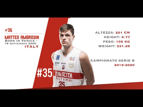 Matteo Ambrosin #35 #Highlights 19/20 Rinascita Basket Rimini Serie B