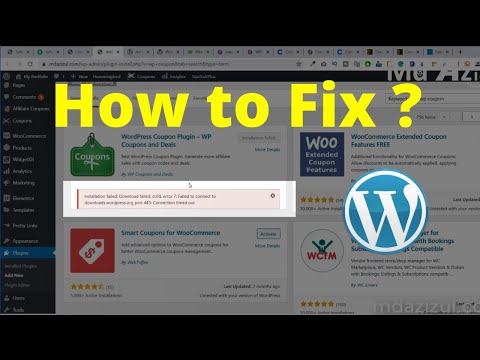 Installation failed Download failed  cURL error 7 Failed to connect to downloads wordpress org port