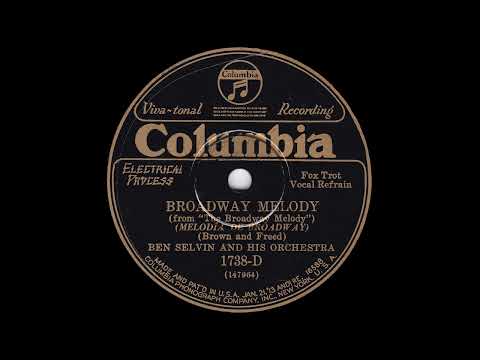 1929 Ben Selvin - Broadway Melody (Jack Parker, vocal)