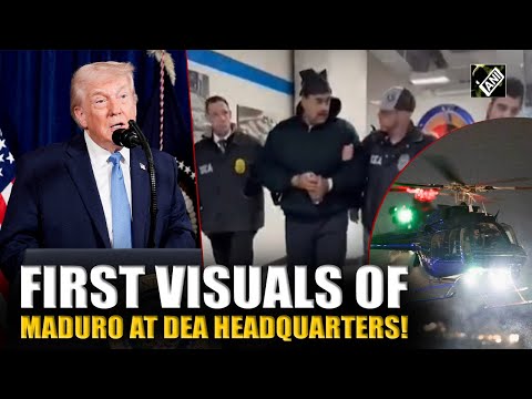 Watch: First visuals of Venezuelan President Nicolas Maduro at DEA headquarters released!